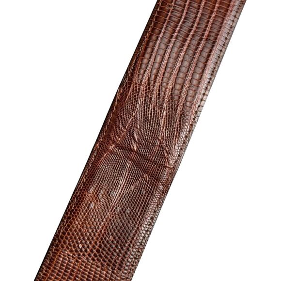 Polo Ralph Lauren Lizard Skin Leather Belt Brown Western Cowboy 29 main image 8